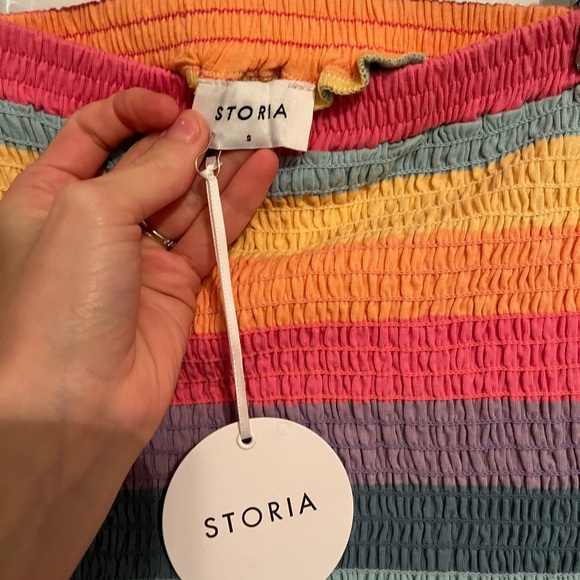 SOLD ON CROSSPOST NWT smocked rainbow top and skirt set - Picture 7 of 11